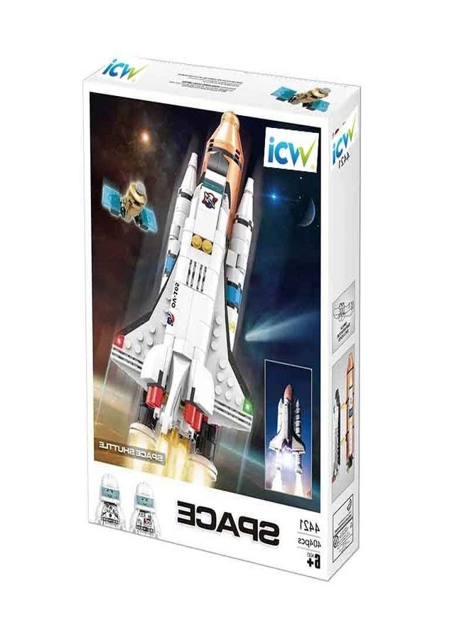 ICW Space Shuttle Construction Satellite Series DIY Building Blocks for Kids 404 PCS/ 4421,Red - Image 2
